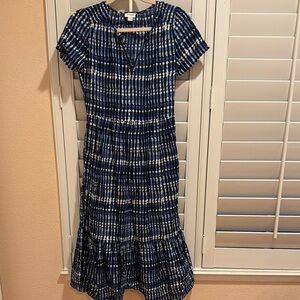 Jcrew Blue and White Striped Midi Dress. Size 00